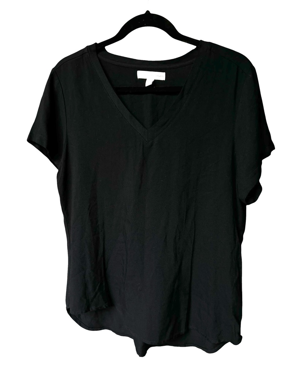 Alexander Jordan Women’s Black Short Sleeve V - Neck Tee Shirt Size L - Picture 7 of 14